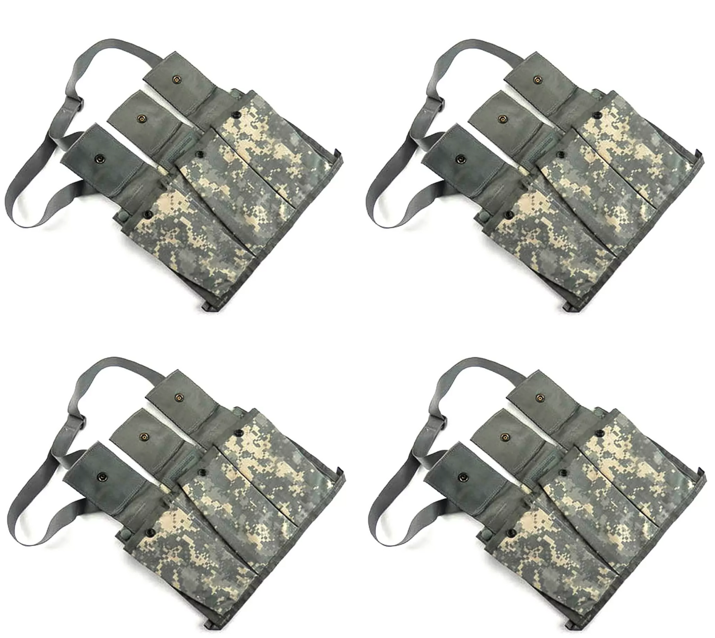 4 Pack Military 6 Magazine Bandoleer MOLLE II Mag Ammunition Pouch w/ Strap