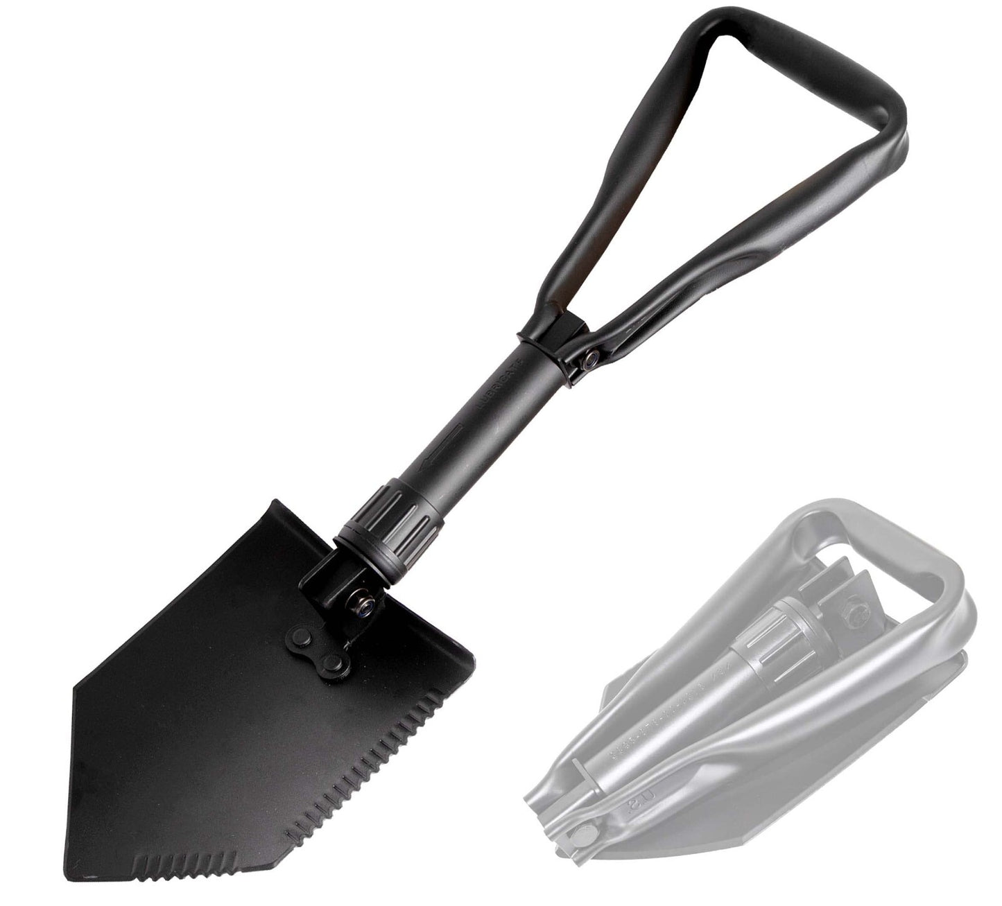 USGI Military AMES E TOOL ENTRENCHING TOOL SHOVEL w ACU Cover Carrier