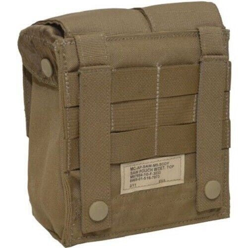 EAGLE USMC FSBE 200 Round Saw Gunners Pouch W/ Detachable Top Coyote