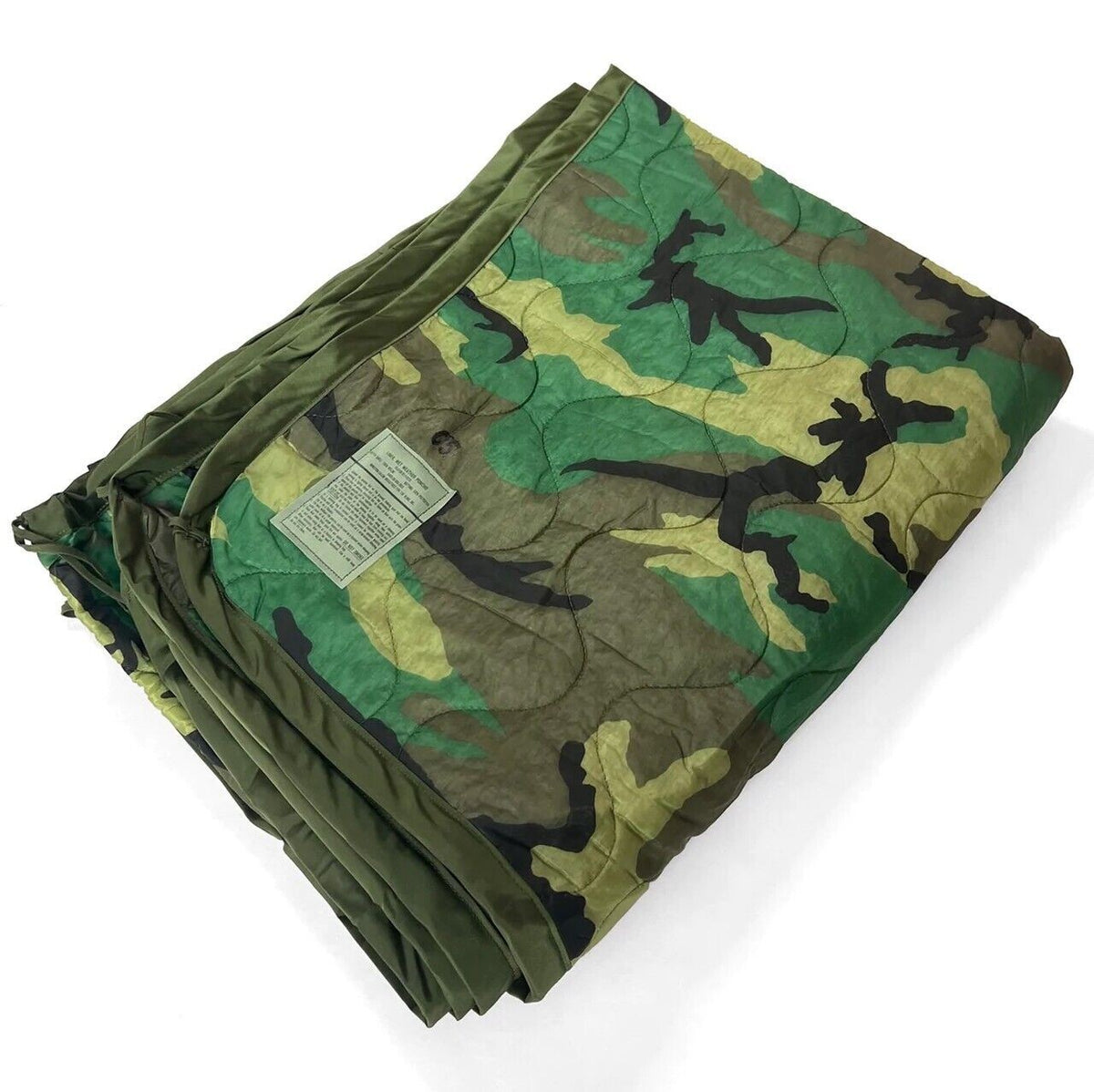 USGI Military All Weather Poncho Liner / Woobie Blanket in Woodland Camo