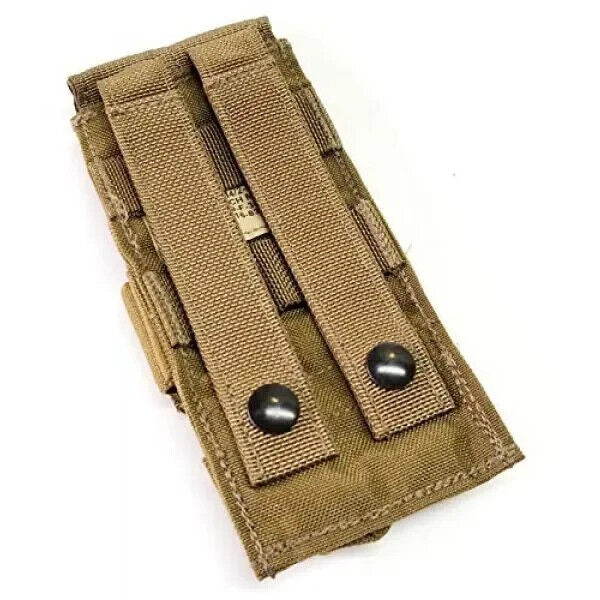 2 Pack USMC Marine Corps Single Double Mag Pouch Coyote Brown