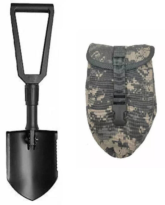 FAIR USGI Military GERBER E TOOL ENTRENCHING TOOL SHOVEL w NEW ACU COVER CARRIER