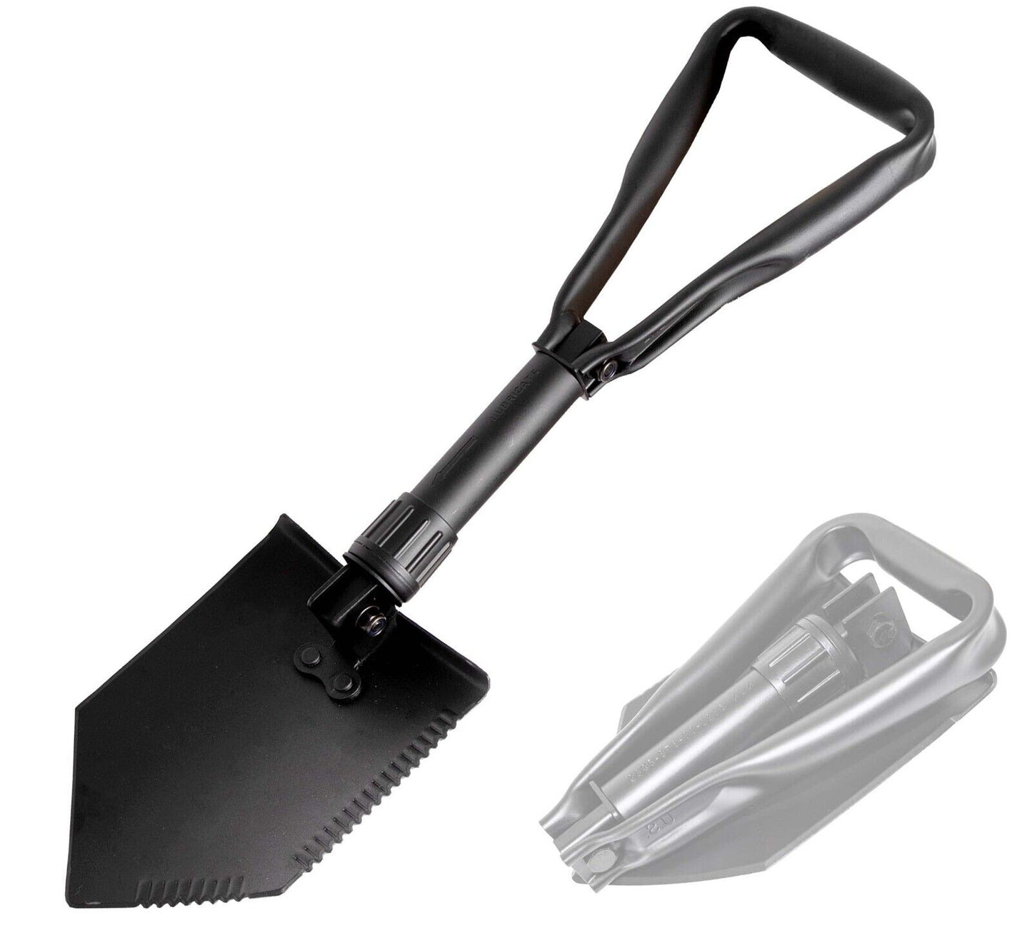FAIR USGI Military GERBER E TOOL ENTRENCHING TOOL SHOVEL w ACU COVER CARRIER