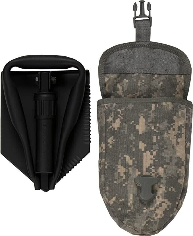 FAIR USGI Military GERBER E TOOL ENTRENCHING TOOL SHOVEL w ACU COVER CARRIER