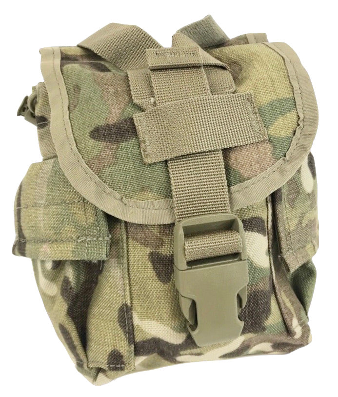 DAMAGED US Army 1 QT General Purpose Canteen Pouch Molle II Multicam OCP