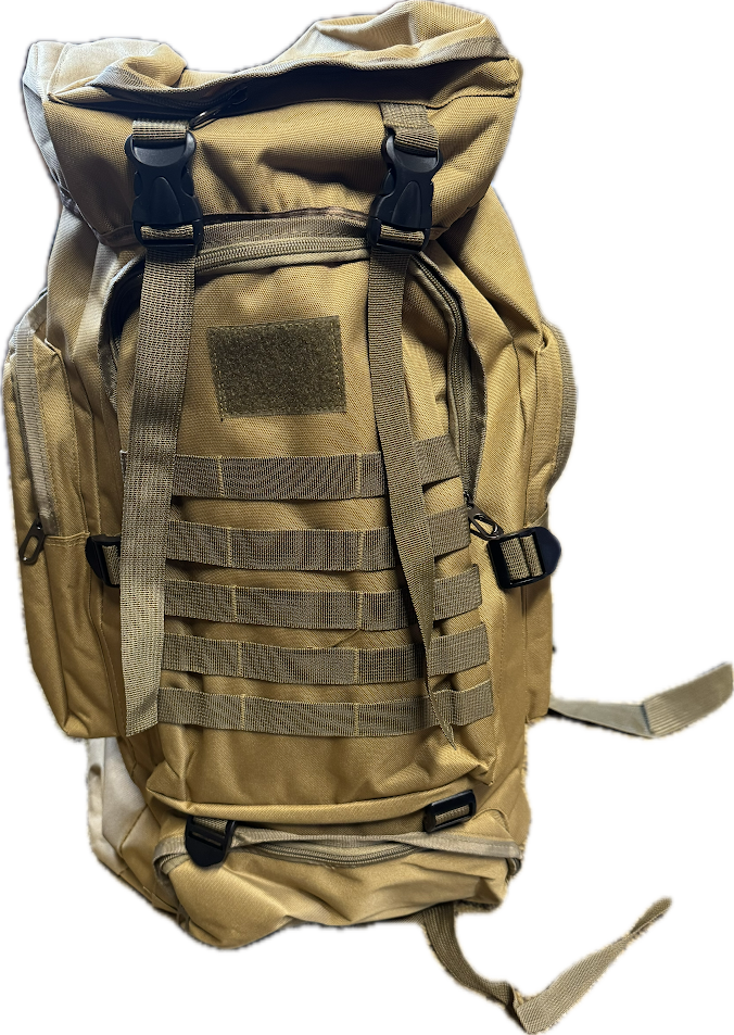 Professional Tactical Rucksack 70L+ Hiking Camping Travel Backpack Waterproof