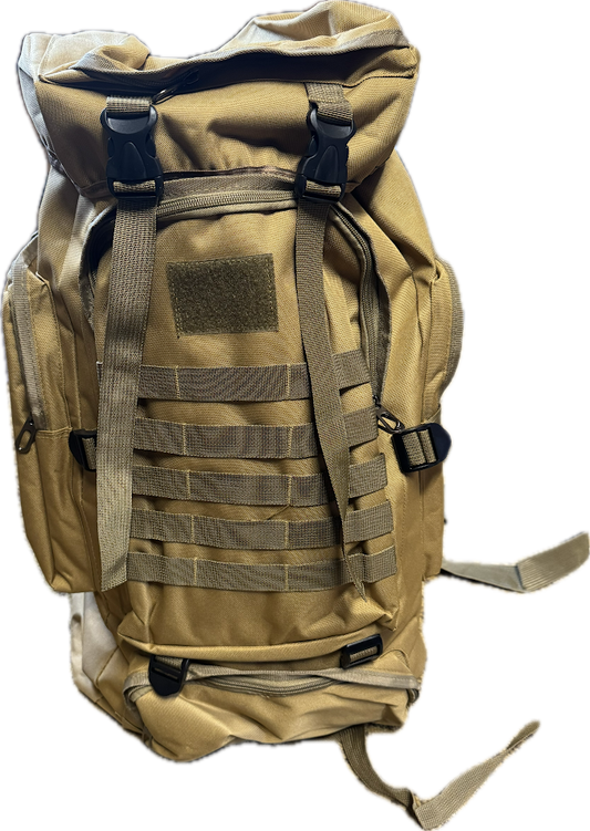 Professional Tactical Rucksack 70L+ Hiking Camping Travel Backpack Waterproof