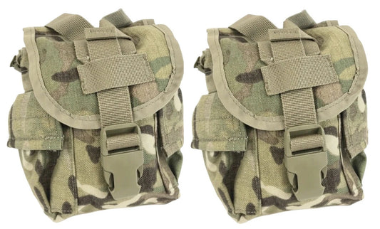 2 Pack DAMAGED US Army 1 QT General Purpose Canteen Pouch Molle II Multicam OCP