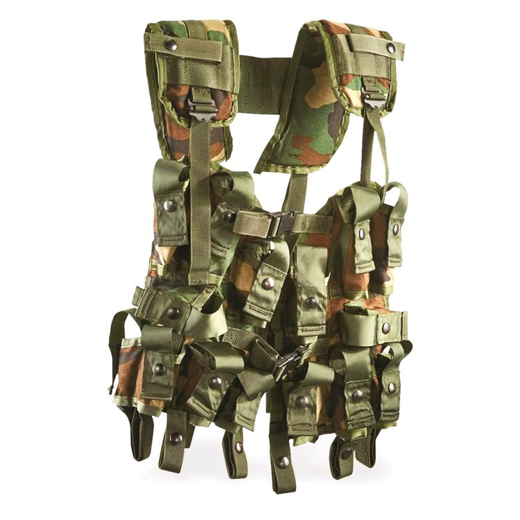 USGI 40mm Grenade Carrier Load Bearing Vest Woodland Camo US Issue