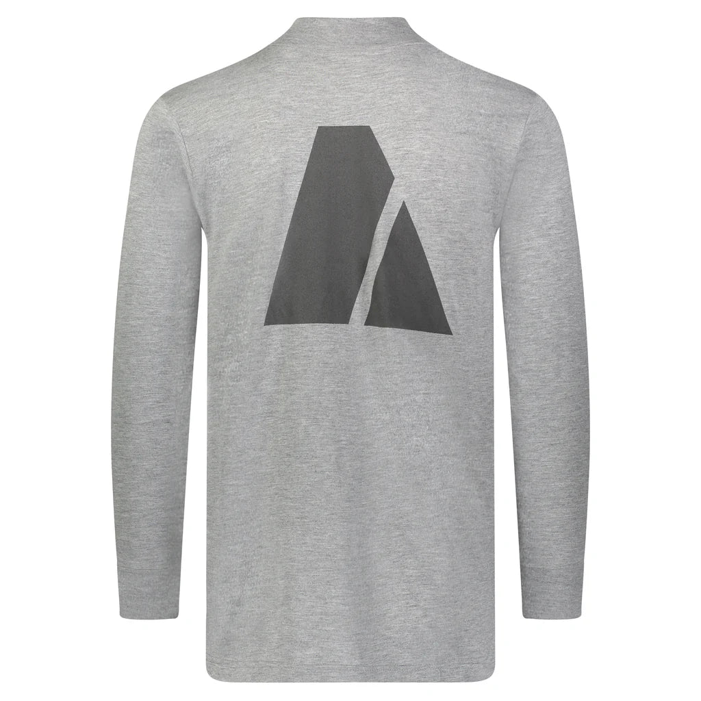 US ARMY GREY LONG SLEEVE PT SHIRT IPFU PHYSICAL TRAINING REFLECTIVE LOGO T-SHIRT