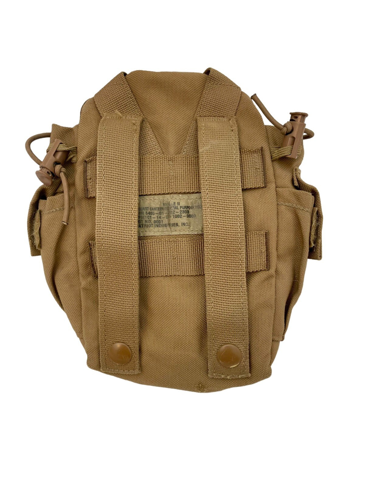 2 Pack USMC MOLLE 1QT Canteen Cover Coyote Brown Utility Pouch USGI VGC