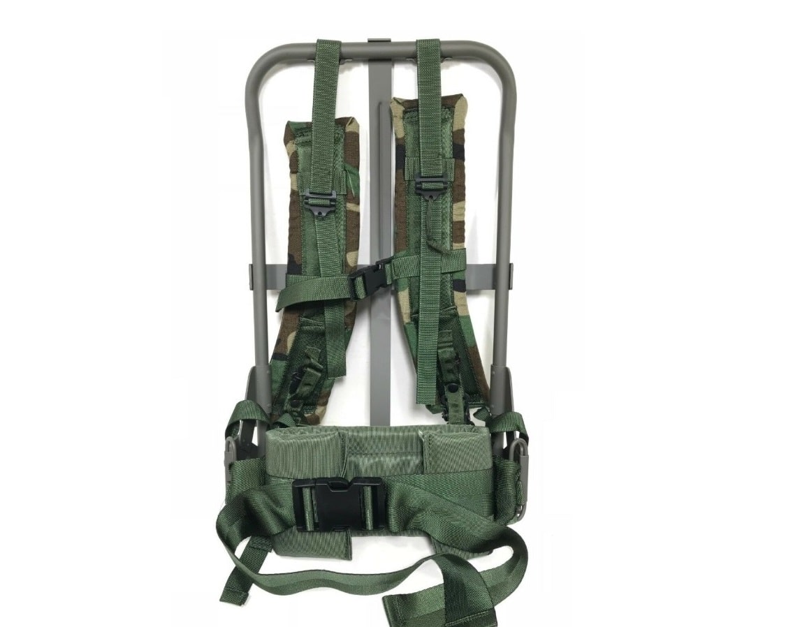 USGI Alice Pack Frame Complete Woodland Shoulder Straps Waist Pad COMPLETE LC-2