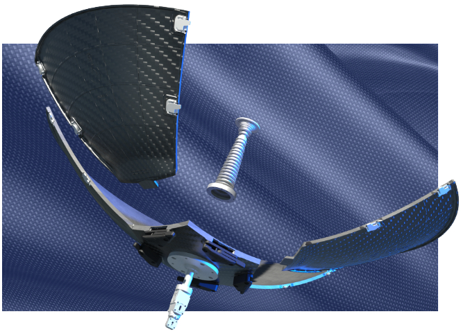 Eclipse Composites Engineering Man-Packable Segmented Satellite Dish Antenna