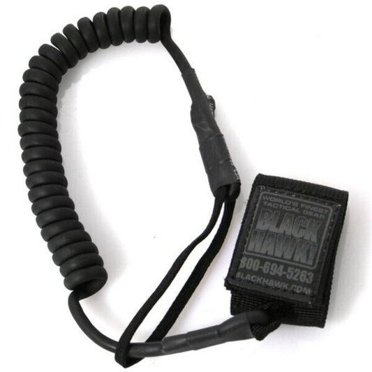 Blackhawk Tac Pistol Coil Lanyard Non-Swivel Retention Full Extension 550 Cord