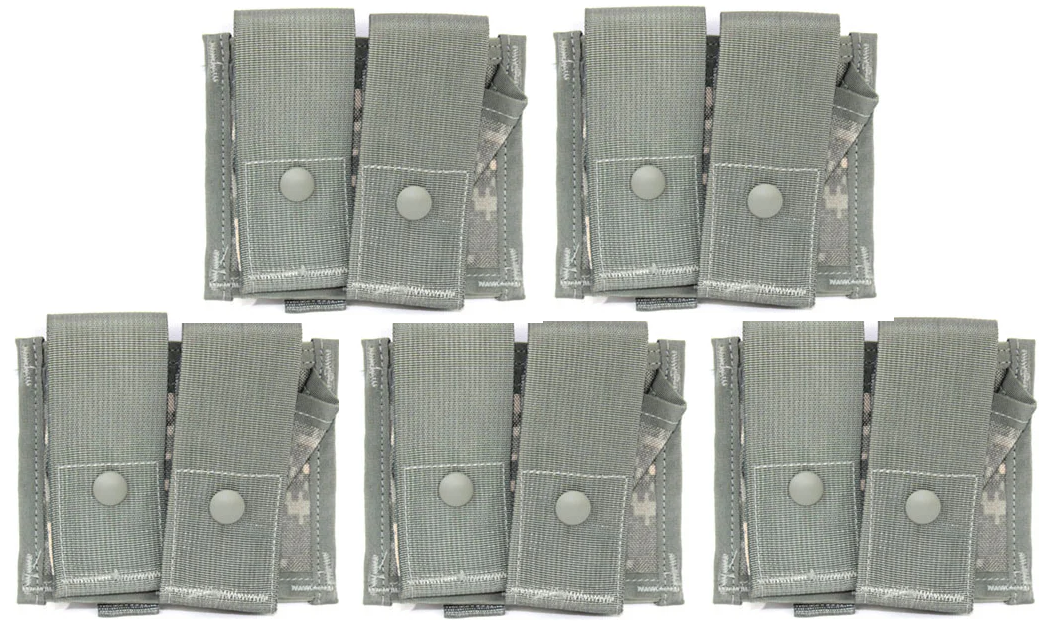 5 Pack US Military Issue USGI MOLLE II ACU 40MM GRENADE POUCH DOUBLE UCP