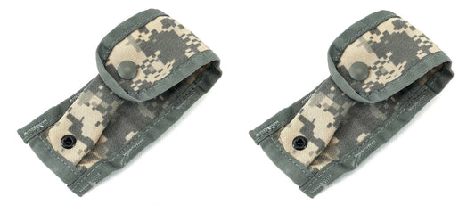 2 Pack USGI Military MOLLE ACU 9mm Single Mag Pistol Magazine Pouches