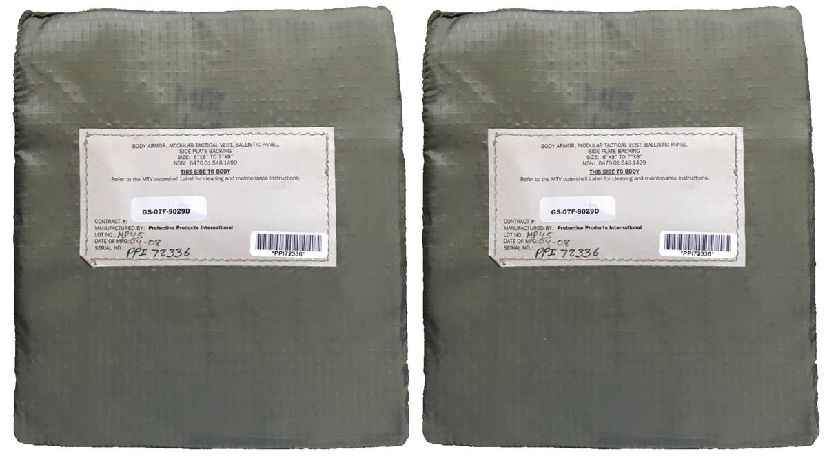 2 Pack USMC MTV Modular Tactical Vest Side Plate Carrier Coyote with SOFT INSERT