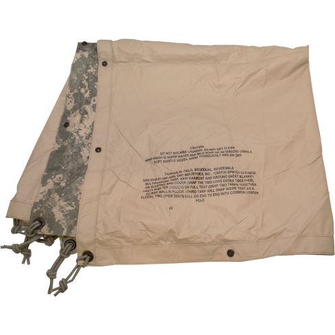 USGI Military Reversible Field Tarp ACU 90 x 80 Ground Tarpaulin Shelter FAIR