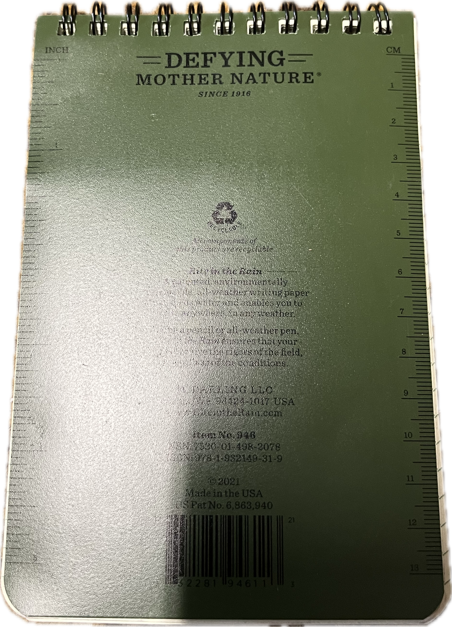 Rite in the Rain Tactical Notebook Kit - No. 946 Green Book & Multicam Cover