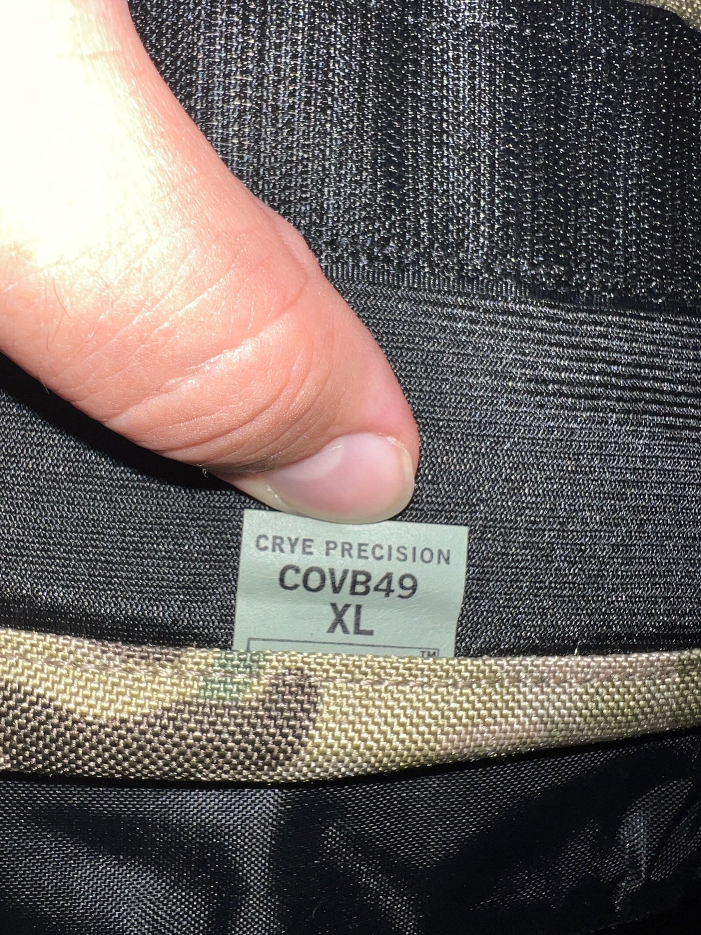 Crye Precision High Back Ballistic Blast Belt w/ AS9 IIIA Insert COV-B49 XL