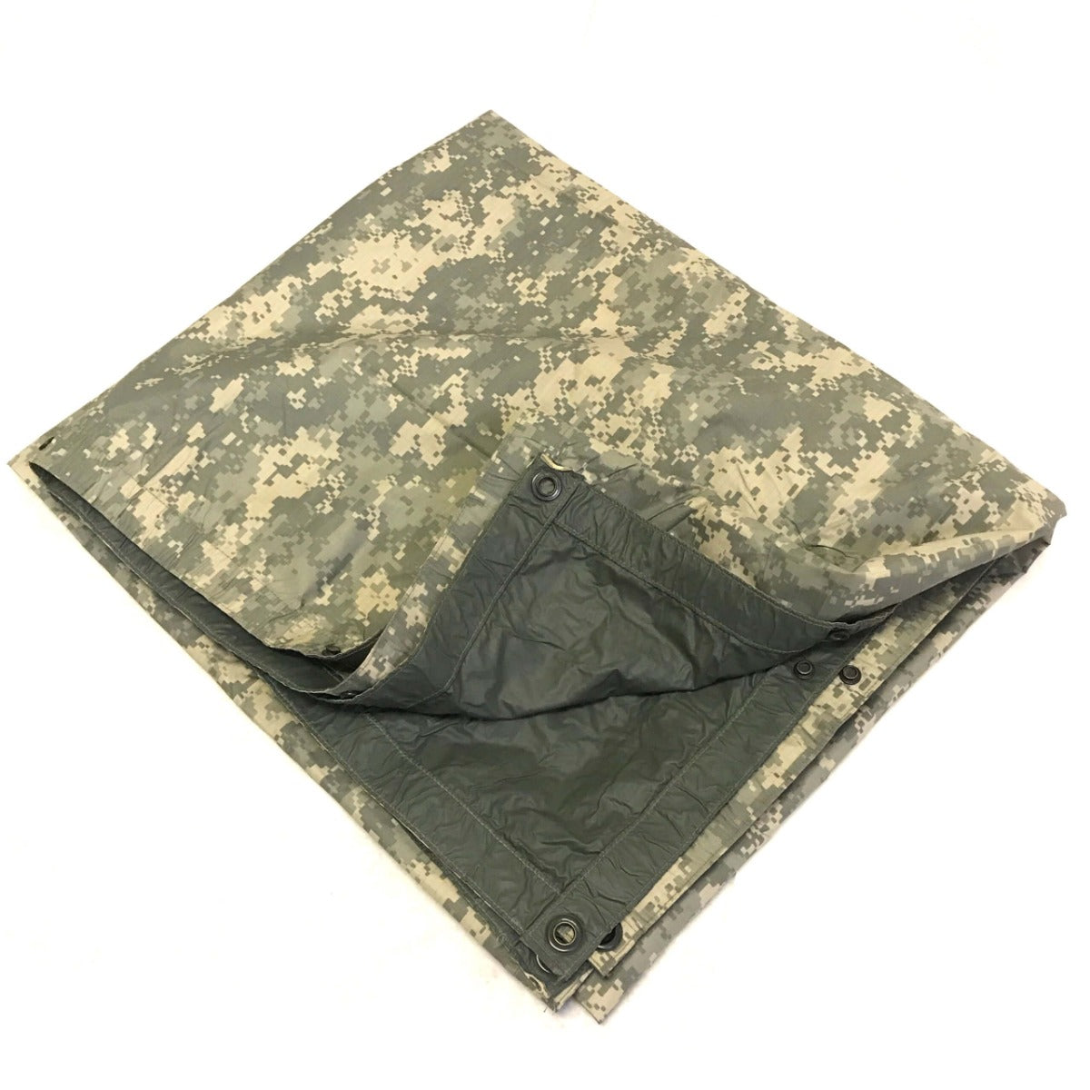 USGI Reversible Green Field Tarp ACU 90 x 80 Ground Tarpaulin Shelter FAIR