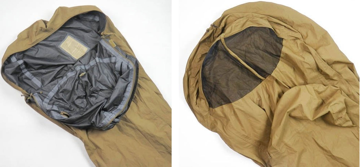 DAMAGED USMC Improved Bivy Cover Marine Corps Coyote Waterproof Sleeping Cover