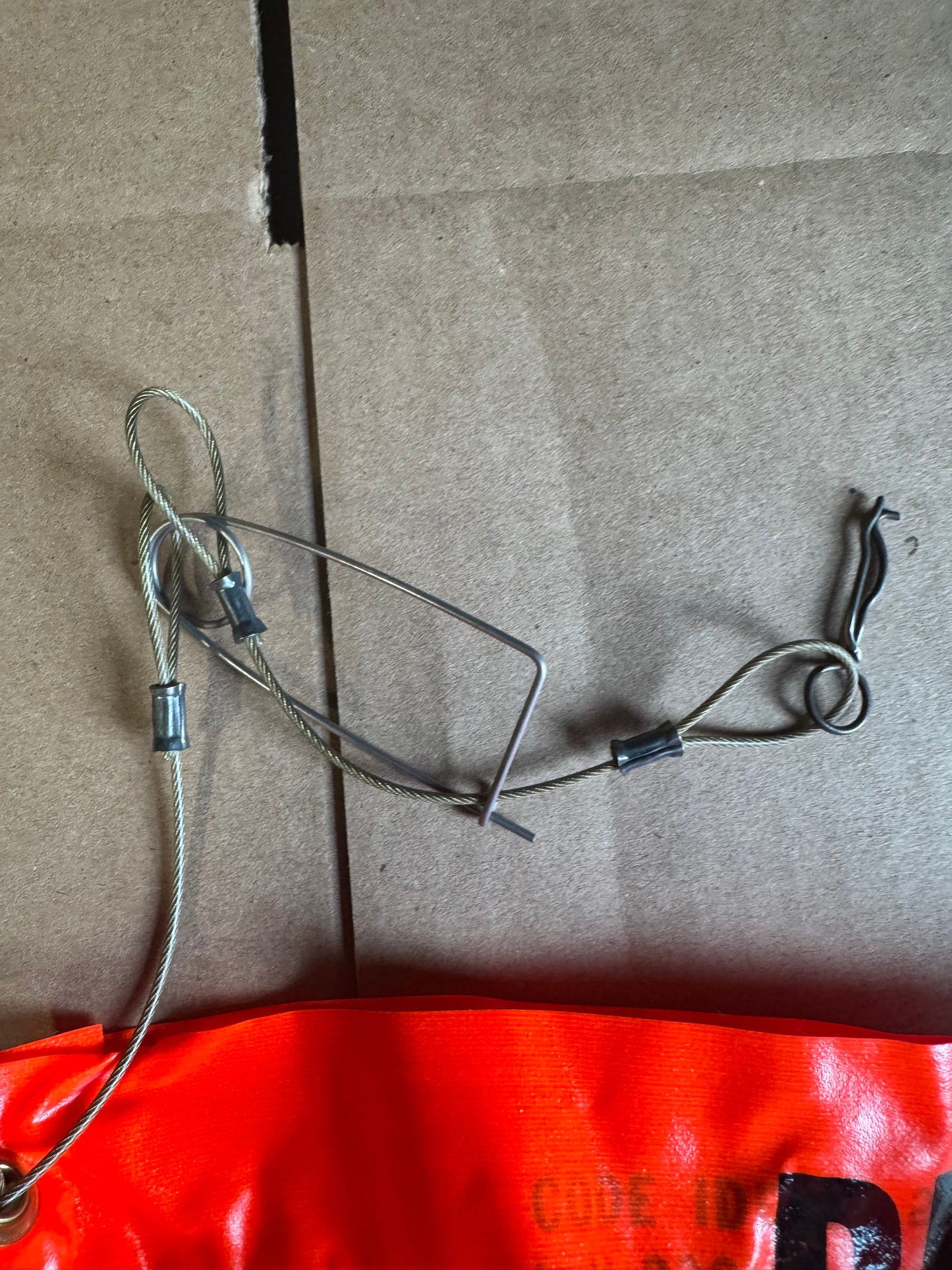 REMOVE BEFORE FLIGHT Orange Safety Flag & Pin Assembly P/N 39675