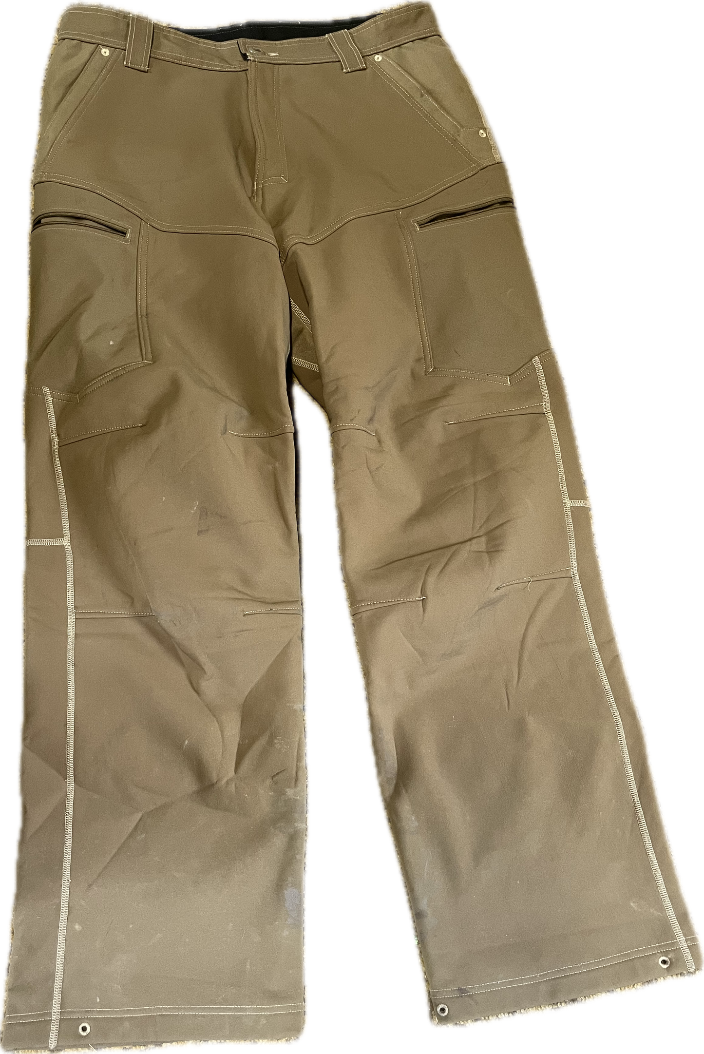 Beyond Clothing Softshell Pants Men's Medium Brown Lined Military Tactical EUC