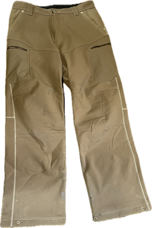 Beyond Clothing Softshell Pants Men's Medium Brown Lined Military Tactical EUC