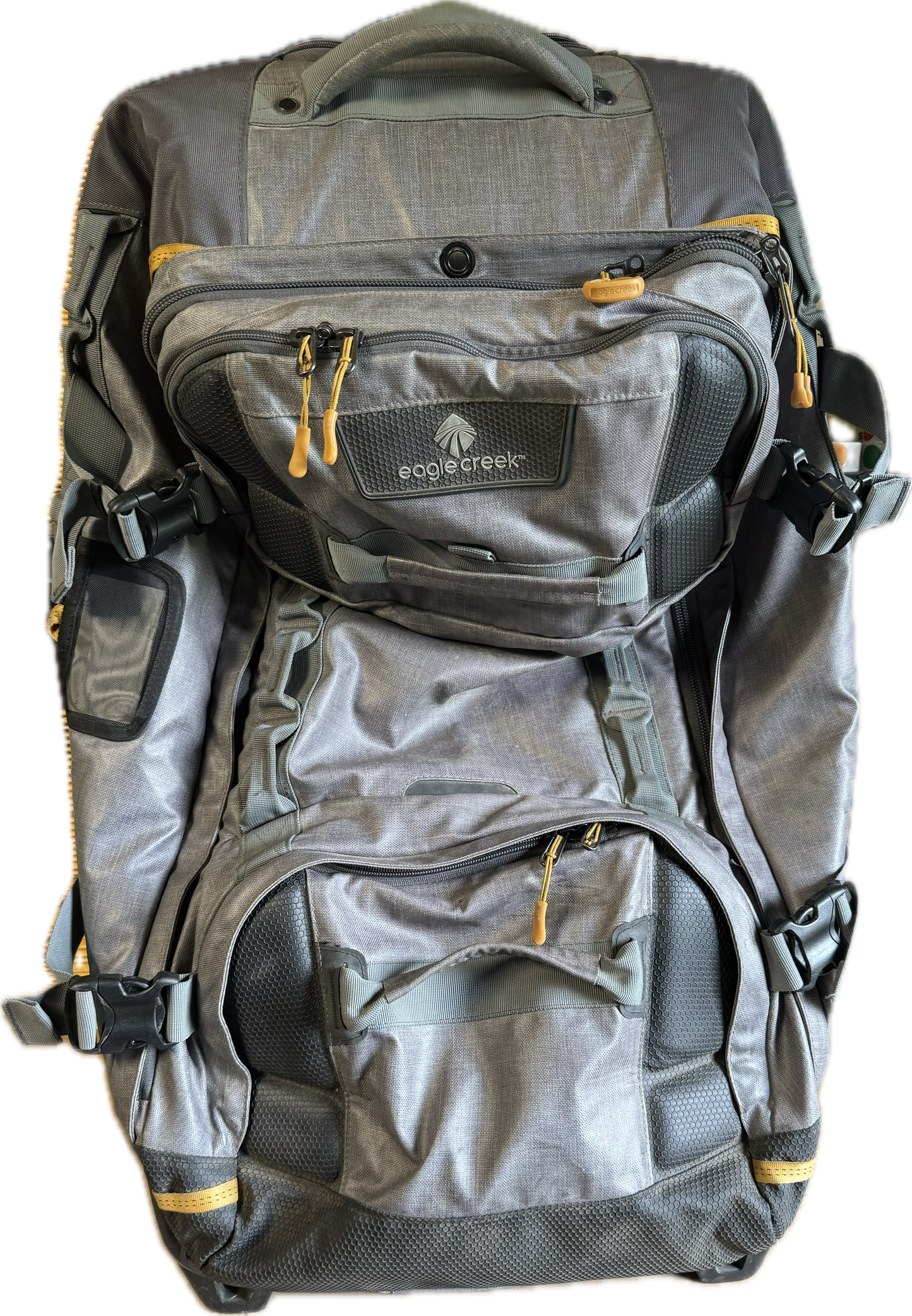 FAIR Eagle Creek ORV 2-Wheel 30" Trunk Bag With Webbing Gray / Yellow EC0A34PA
