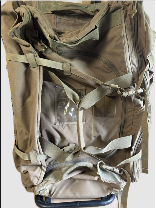 AWS Inc 50141 Rolling Deployment Bag with Frame Coyote Brown