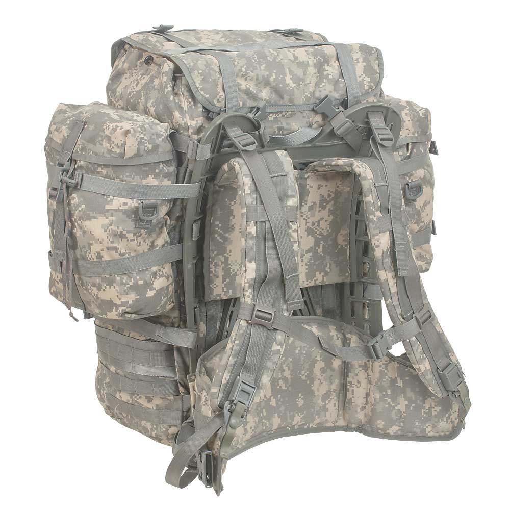 USGI MOLLE II Large Complete Field Pack Set w/ Straps Frame Side Pouches GOOD