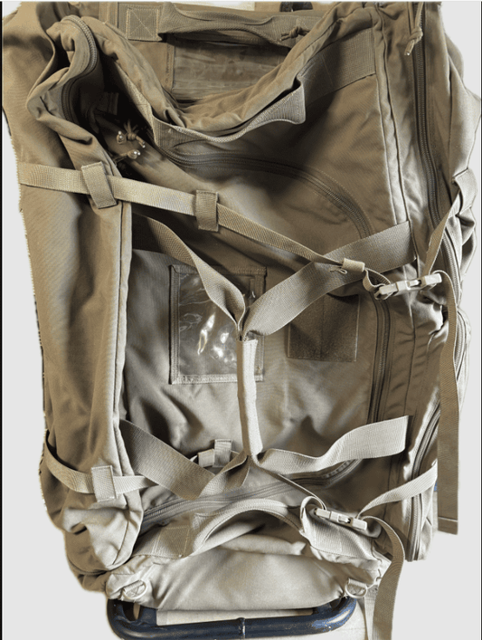 AWS Inc 50141 Rolling Deployment Bag with Frame Coyote Brown