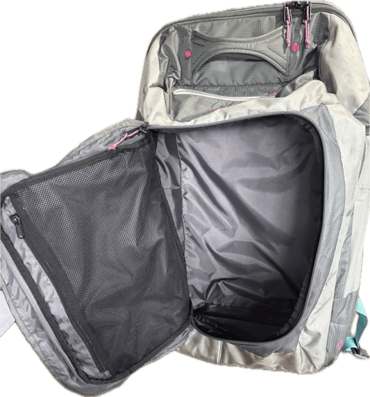 Eddie Bauer Expedition 26" Pink Blue Grey Suitcase Rolling Duffle Wheeled Bag