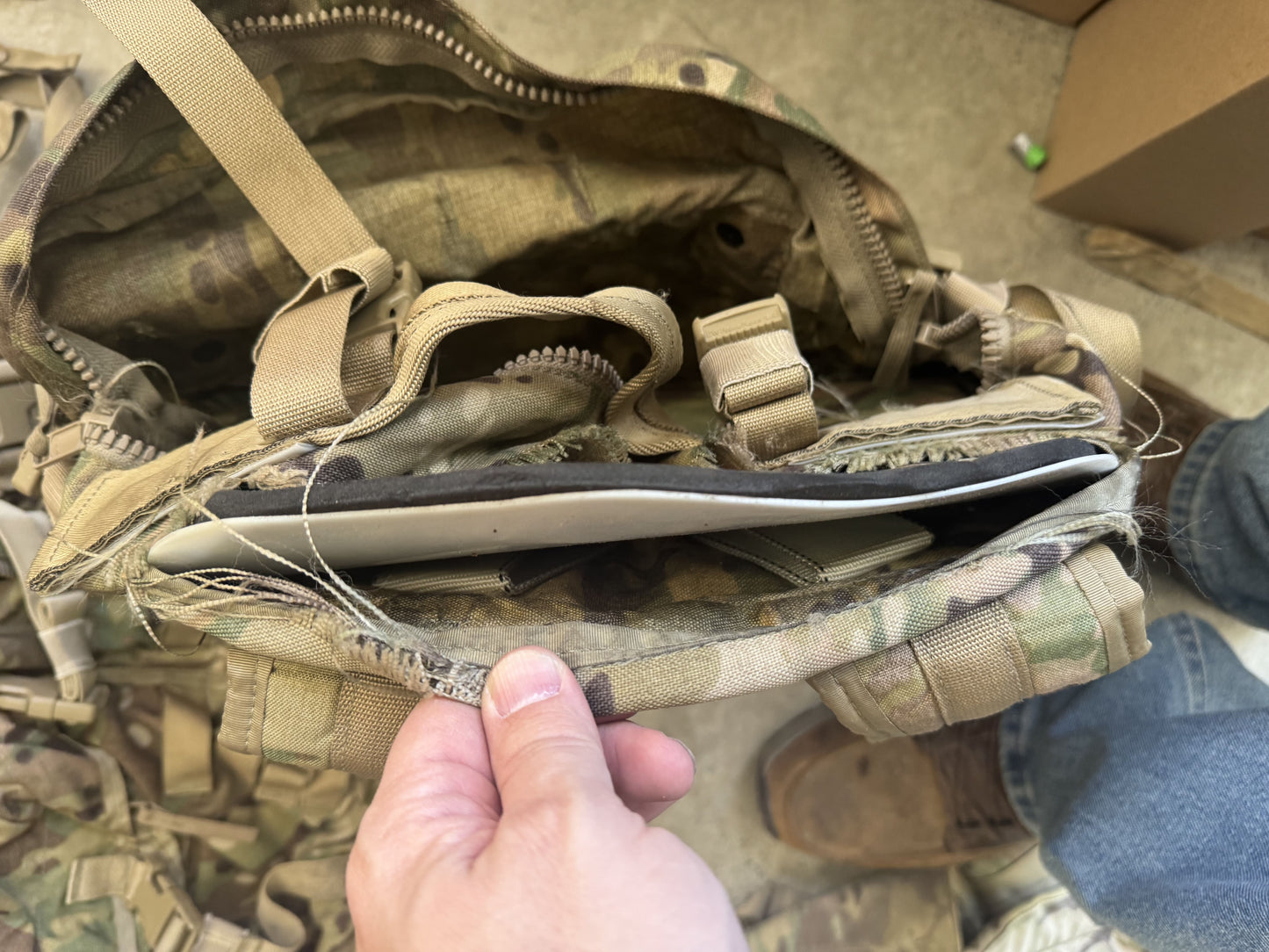 DAMAGED USGI Multicam OCP MOLLE Assault Pack 3 Day Backpack US w/ Stiffener
