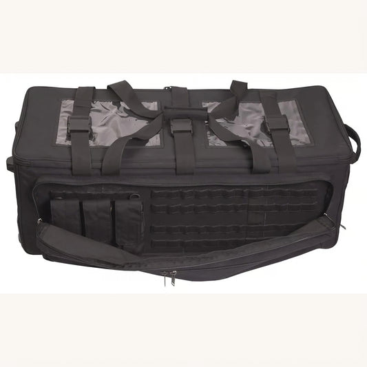 Elite Survival M4 Rolling Rifle Bag Black Tactical Rolling Duffle Deployment Bag