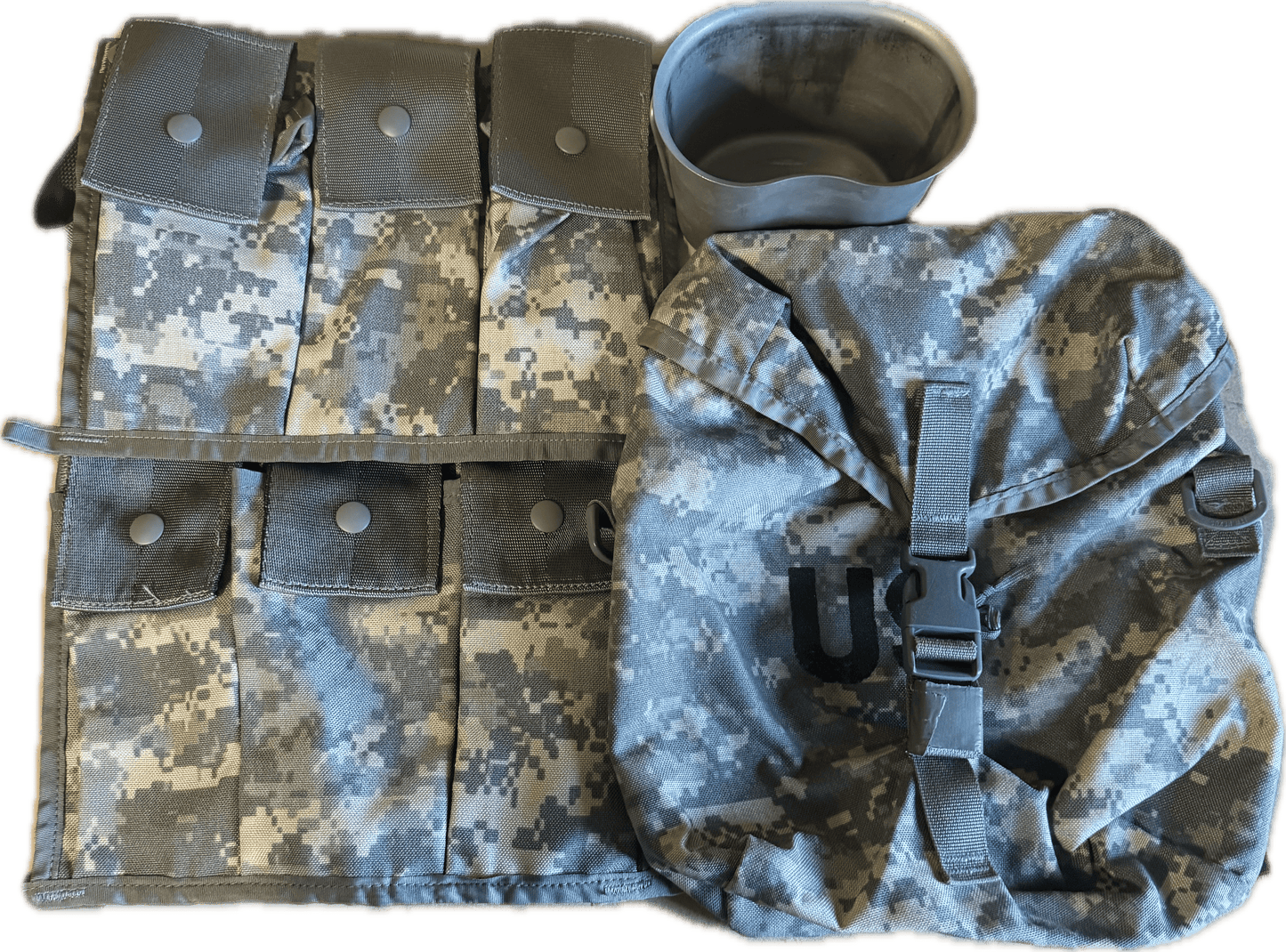 USGI 4 Piece KIT "Josiah's Kit" 2 Bandoleers / Sustainment Pouch / Canteen Cup