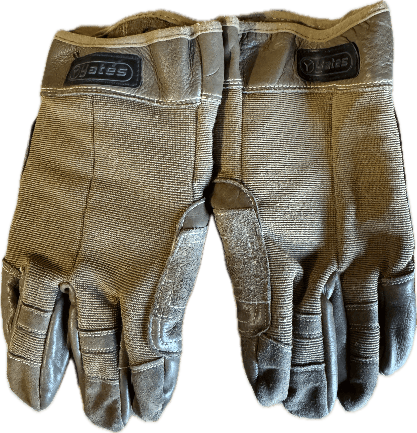 Yates Tactical Rappel/FAST Rope Gloves Coyote Brown LARGE LG 8" Leather Palm