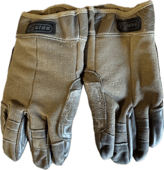 Yates Tactical Rappel/FAST Rope Gloves Coyote Brown LARGE LG 8" Leather Palm