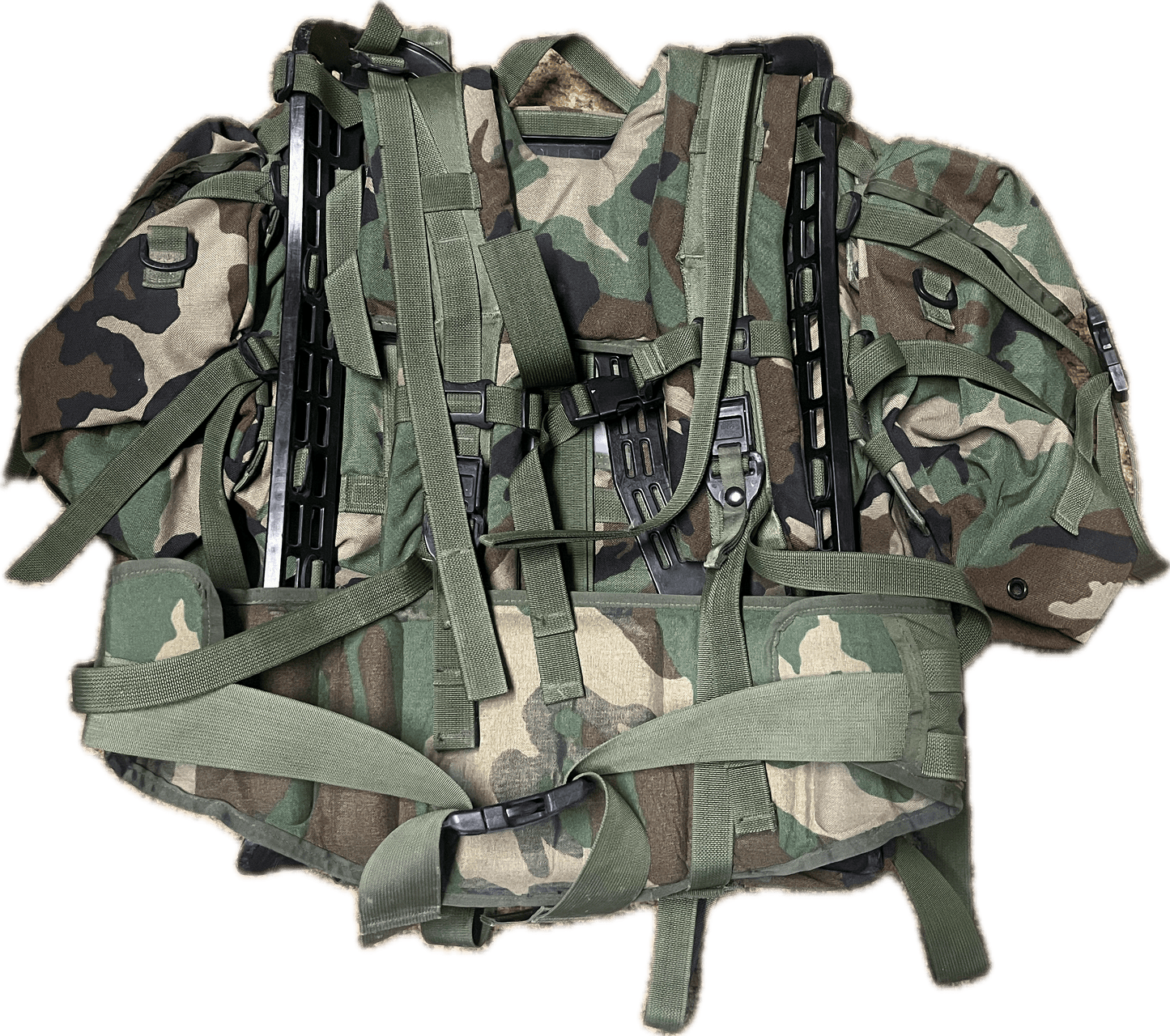 USGI MOLLE II Rucksack Large Main Pack Set M81 Woodland SEE DESCRIPTION