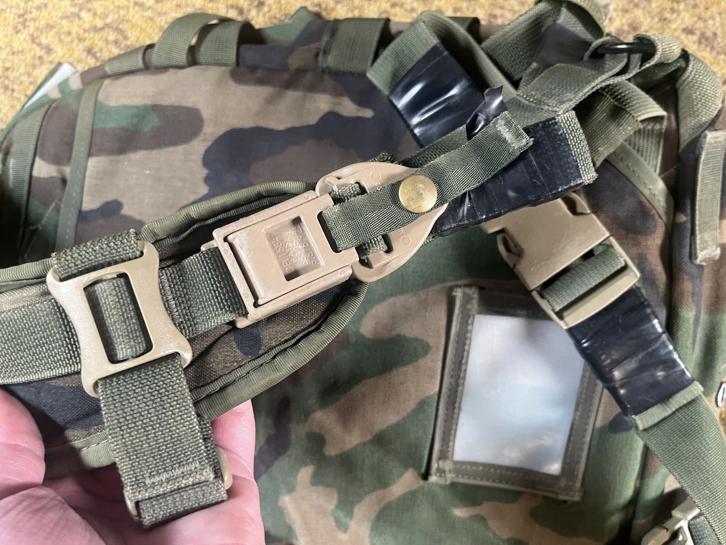DAMAGED USGI SDS Woodland MOLLE II Large Assault Pack With Stiffener Style 4095