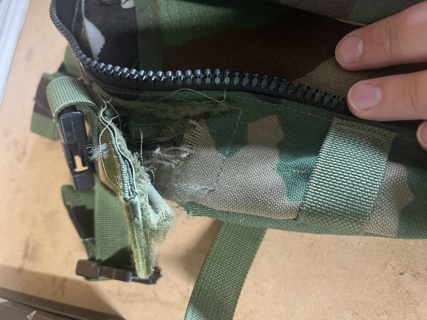FAIR USGI SDS Woodland MOLLE II Assault Pack With Stiffener