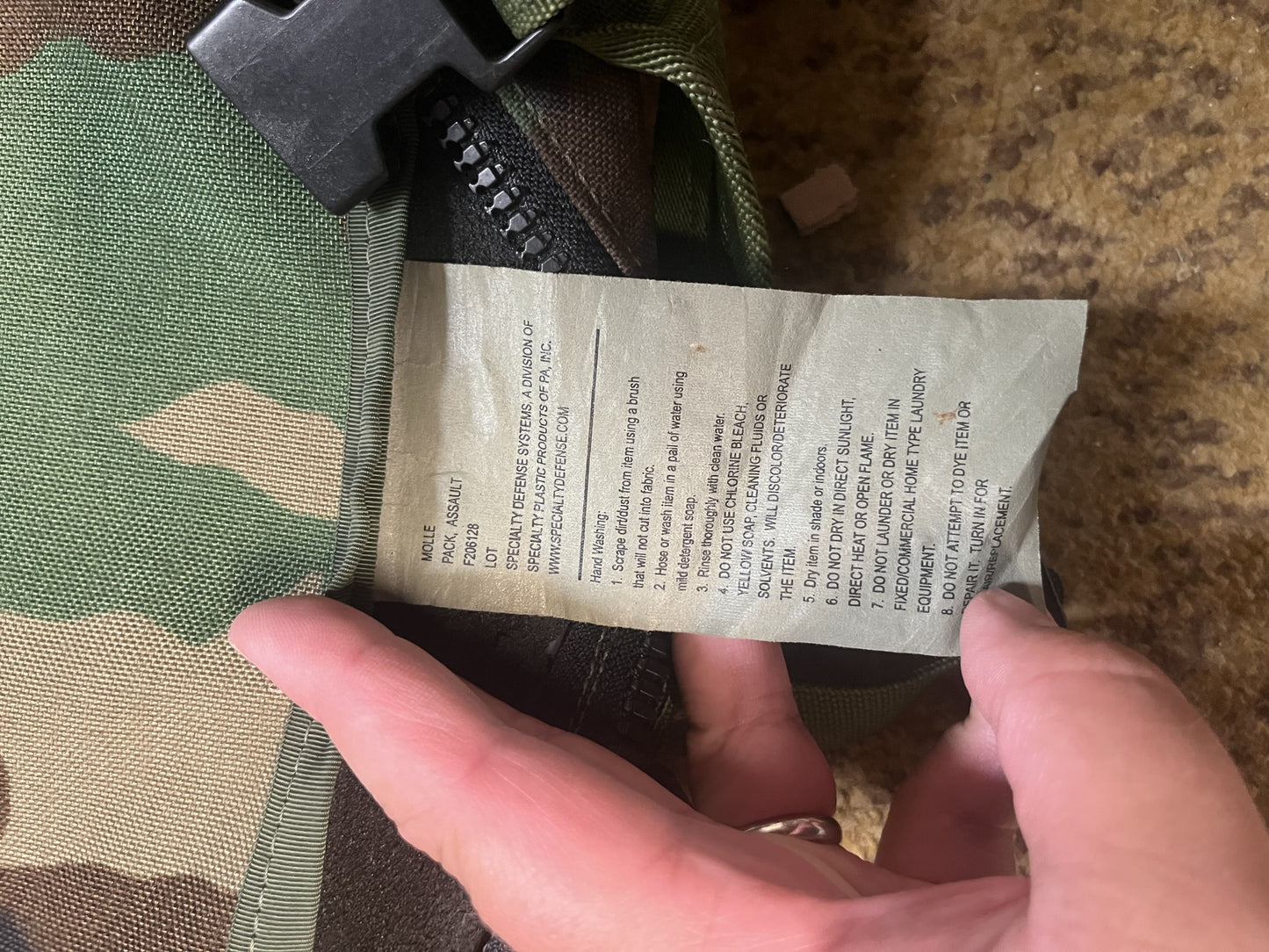 FAIR USGI SDS Woodland MOLLE II Assault Pack With Stiffener
