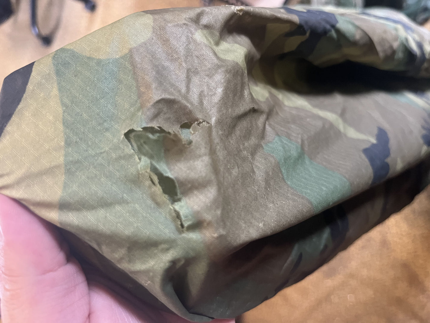 Genuine USGI Poncho Woodland Camo