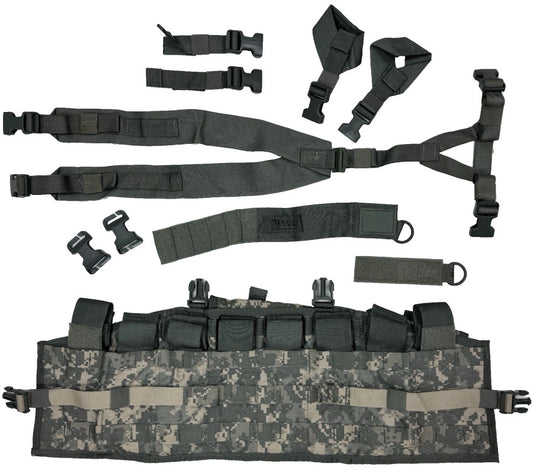 USGI Molle Military Tactical Assault Panel TAP Chest Rig ACU COMPLETE