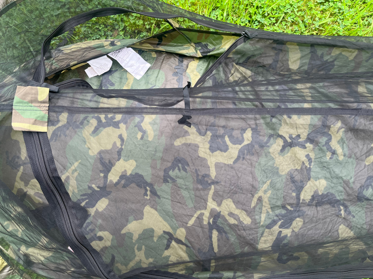 Catoma / Iguana Bed Net Pop-Up Tent IBNS EBNS Woodland Camo BROKEN Frame NO Carry Bag