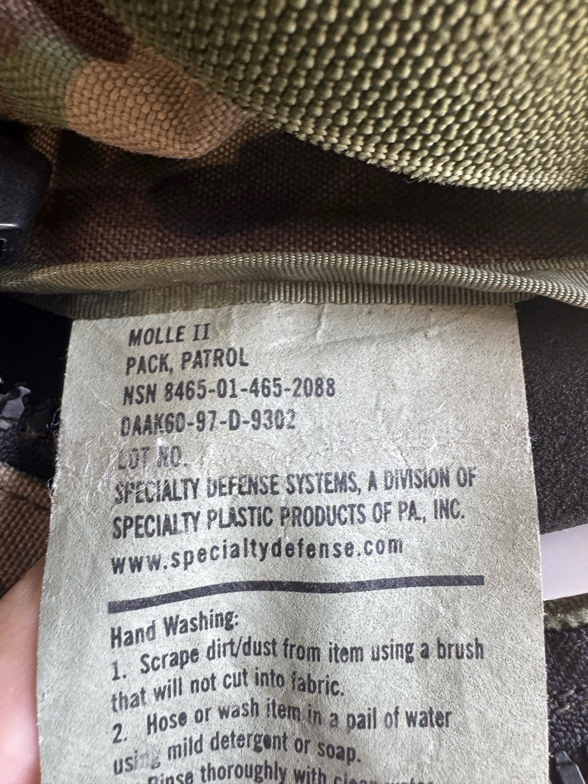 FAIR USGI SDS Woodland MOLLE II Assault Pack W/O Stiffener