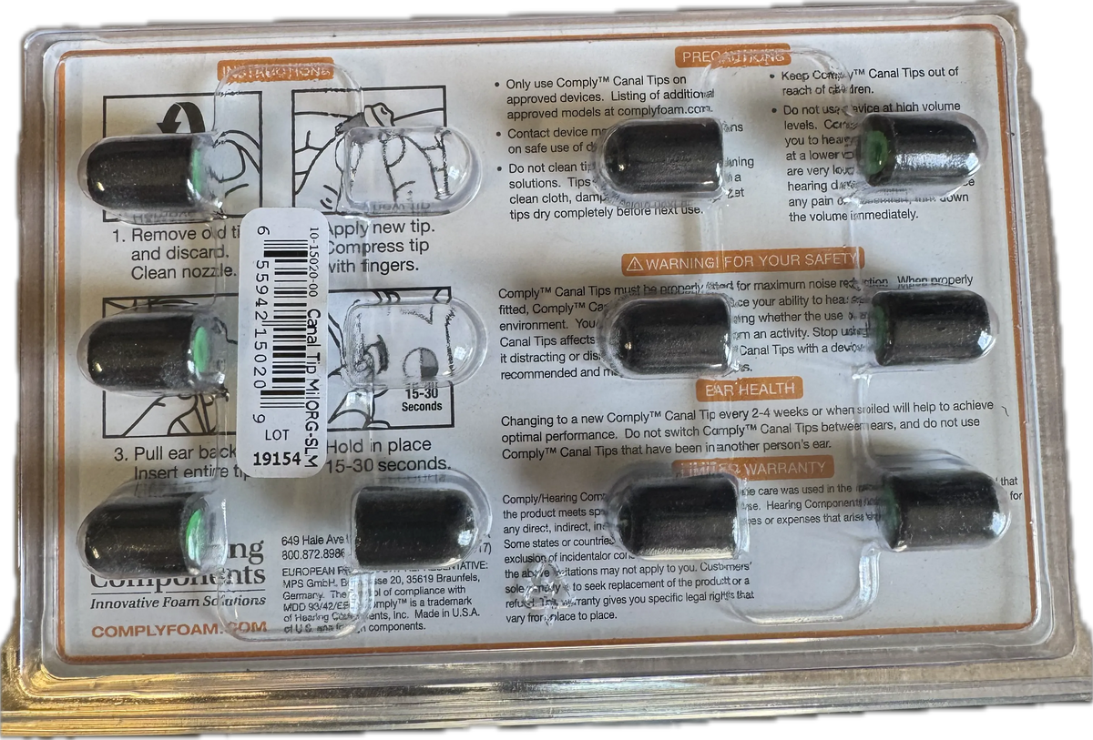 New Missing 2 Black Incomplete Comply Canal Tips CEP Kit Pack OF 10/12 Original Slim