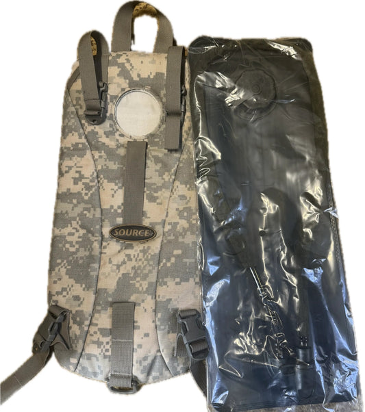 Fair Source Tactical  ACU Hydration Carrier NO Shoulder Straps With NEW Bladder