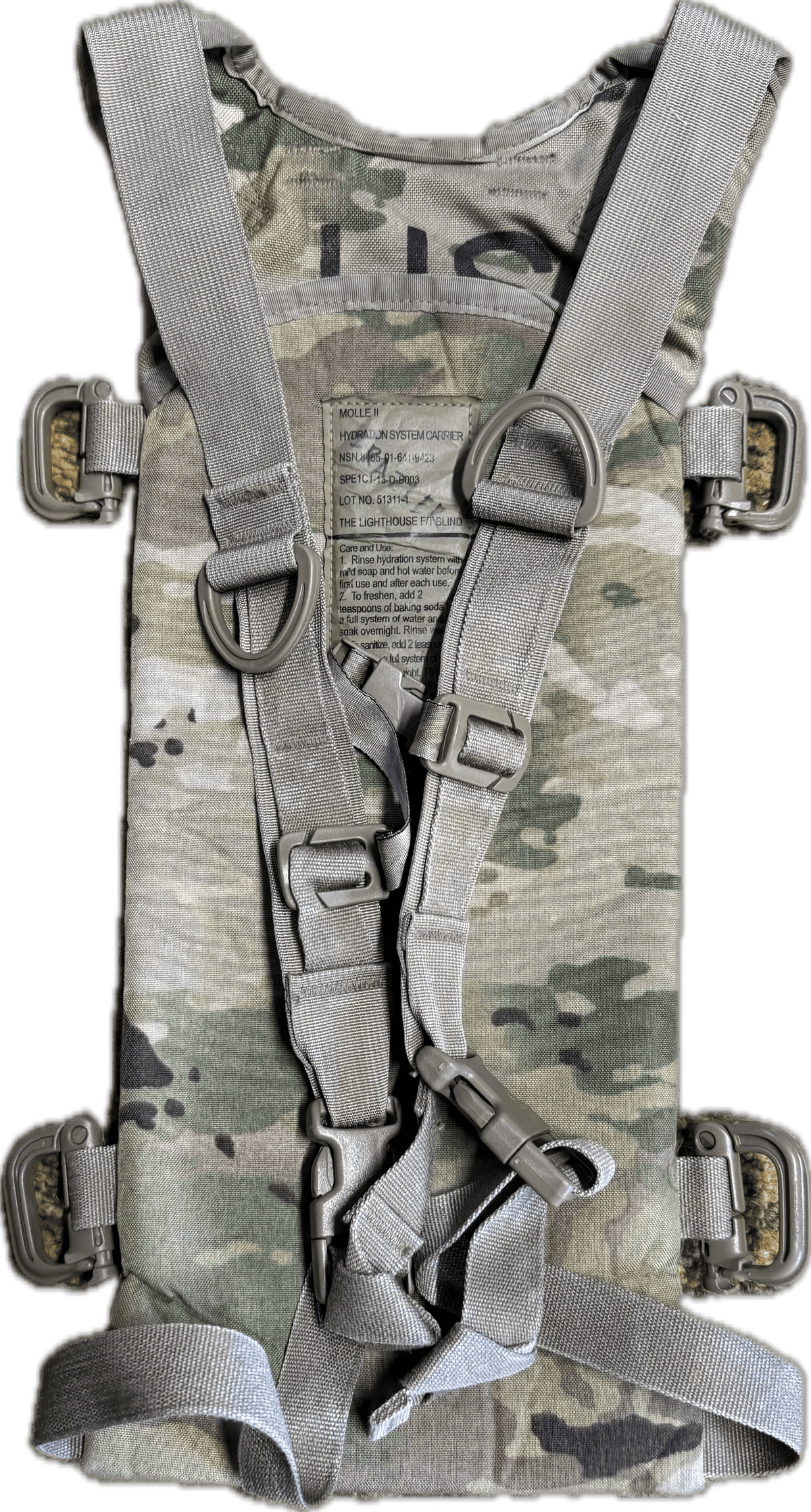 USGI OCP Multicam Molle II 3L/100oz Hydration System Carrier Pack w/ New Bladder